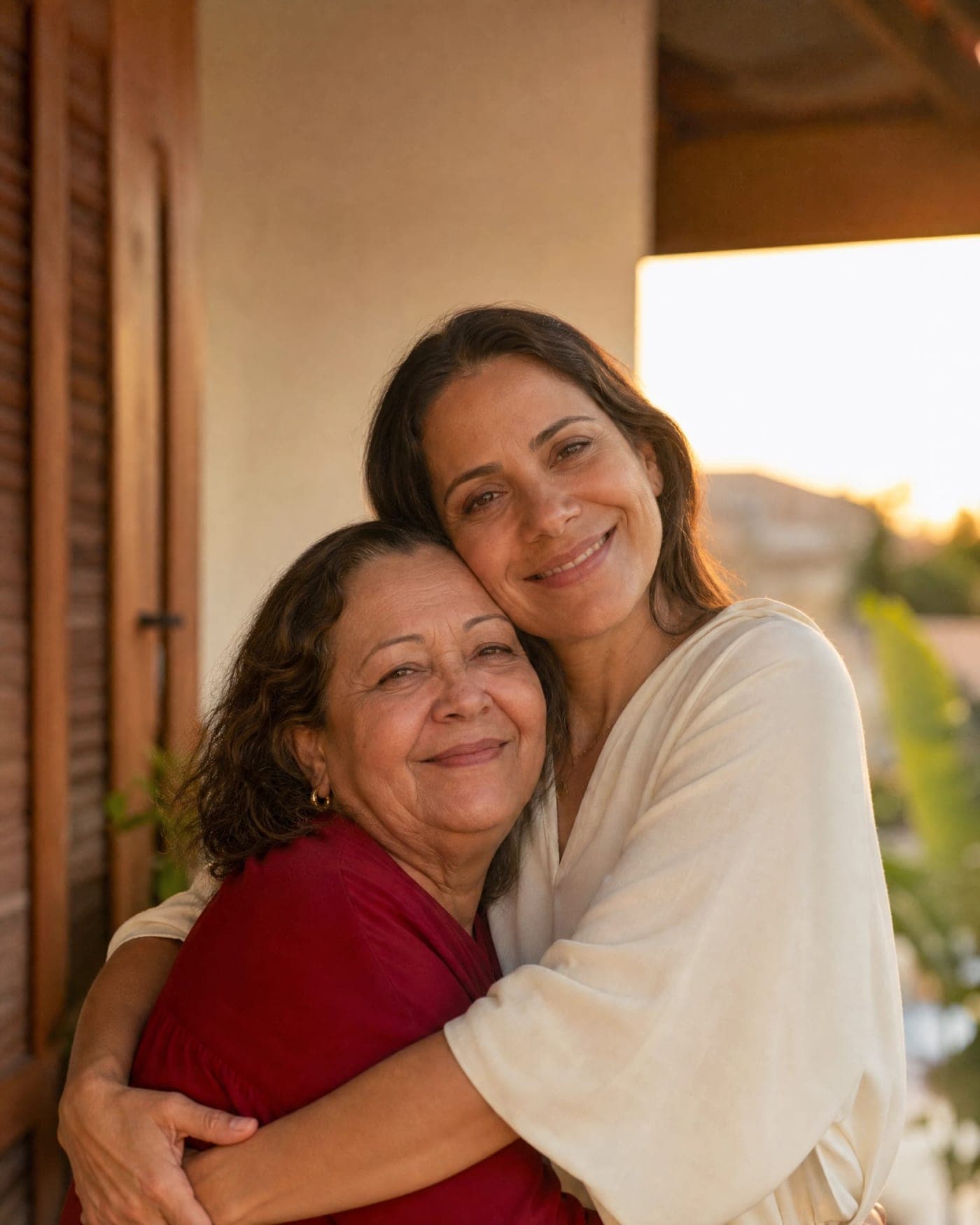 Mãe e filha abraçadas — histórias protegidas pela Batoni Advocacia